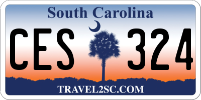 SC license plate CES324