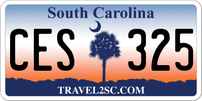 SC license plate CES325