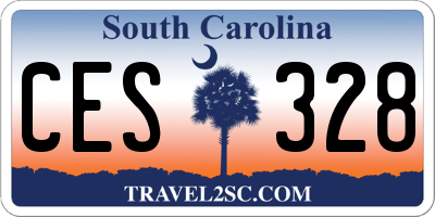 SC license plate CES328