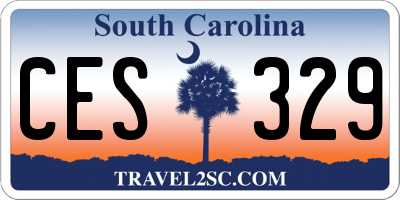 SC license plate CES329