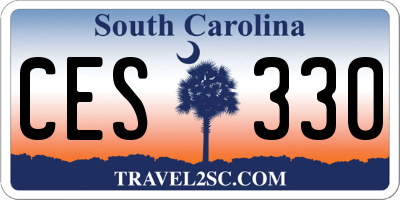 SC license plate CES330