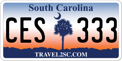 SC license plate CES333