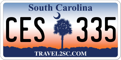 SC license plate CES335