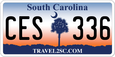 SC license plate CES336