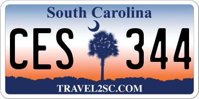 SC license plate CES344