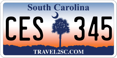 SC license plate CES345
