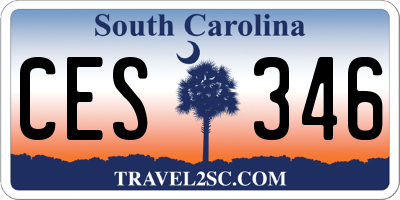 SC license plate CES346