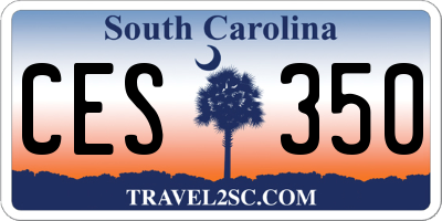 SC license plate CES350