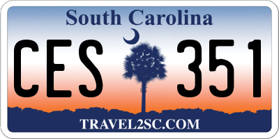 SC license plate CES351
