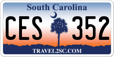 SC license plate CES352