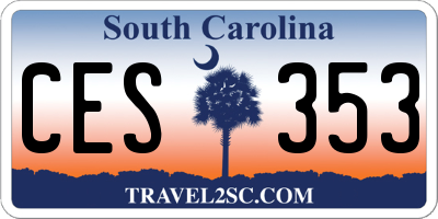 SC license plate CES353