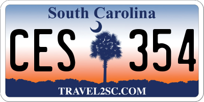 SC license plate CES354