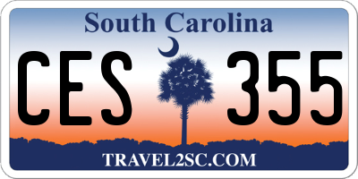 SC license plate CES355