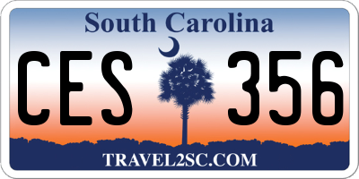 SC license plate CES356