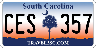 SC license plate CES357