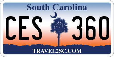 SC license plate CES360