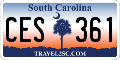 SC license plate CES361
