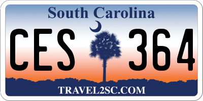 SC license plate CES364