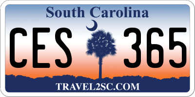SC license plate CES365