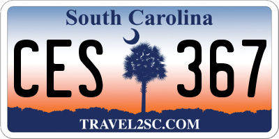 SC license plate CES367