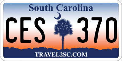 SC license plate CES370