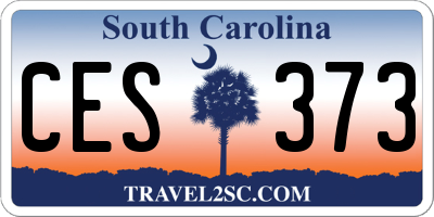 SC license plate CES373