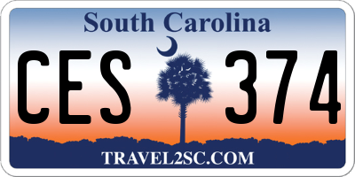 SC license plate CES374