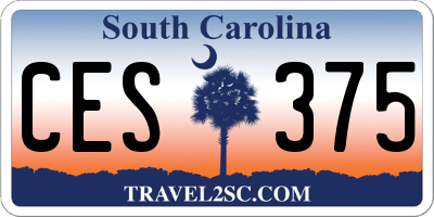 SC license plate CES375