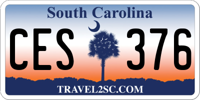 SC license plate CES376