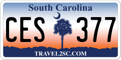SC license plate CES377