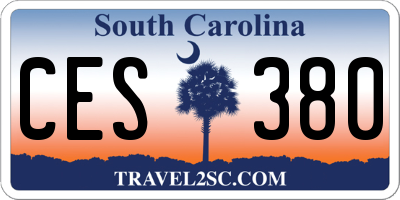 SC license plate CES380