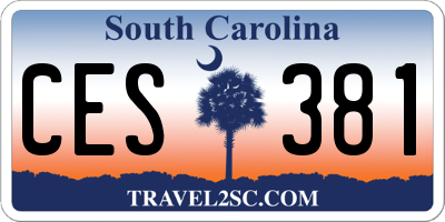 SC license plate CES381