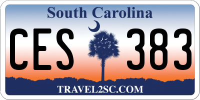 SC license plate CES383