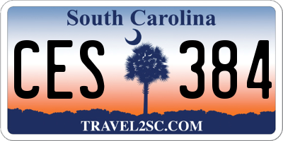 SC license plate CES384