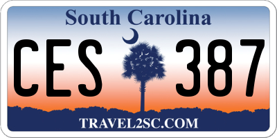 SC license plate CES387