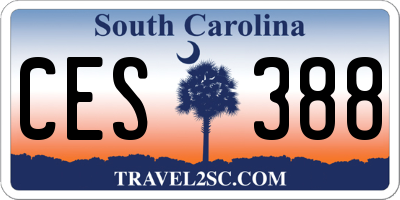 SC license plate CES388