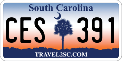 SC license plate CES391