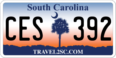 SC license plate CES392