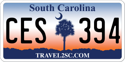 SC license plate CES394
