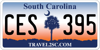 SC license plate CES395