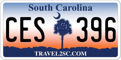 SC license plate CES396