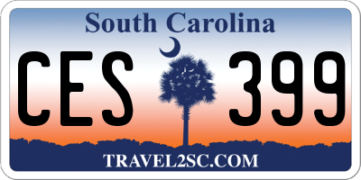 SC license plate CES399