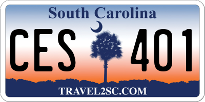 SC license plate CES401