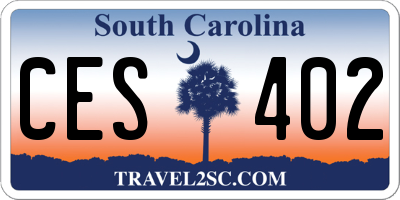 SC license plate CES402