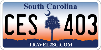 SC license plate CES403