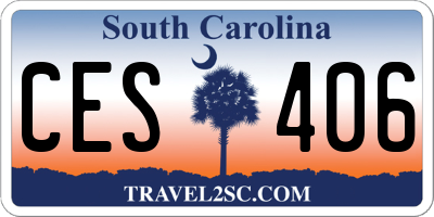 SC license plate CES406