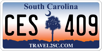 SC license plate CES409