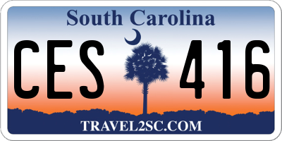 SC license plate CES416