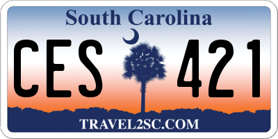 SC license plate CES421
