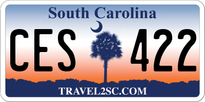 SC license plate CES422